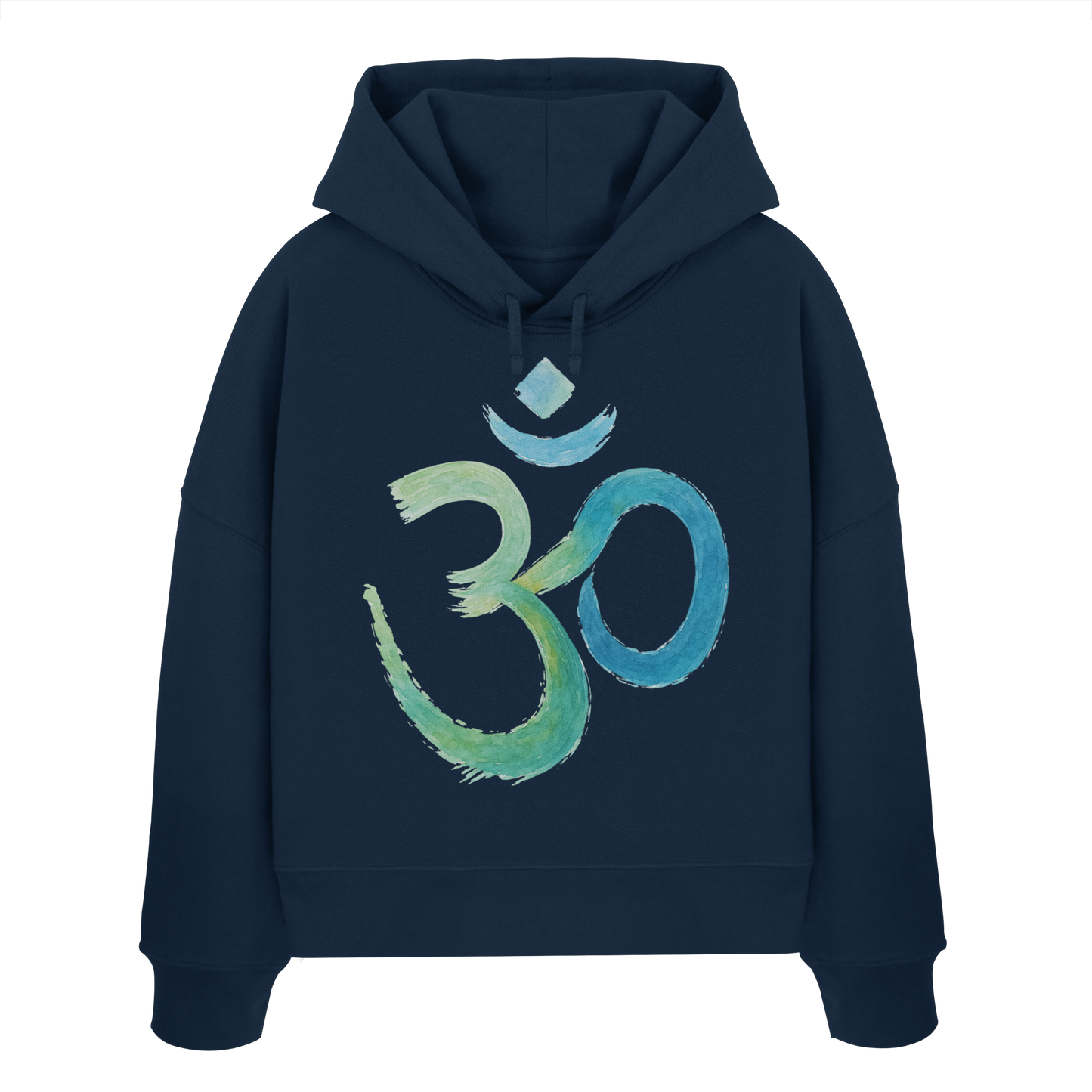 OM Aquarell  - Womens Organic Boxcut Hoodie