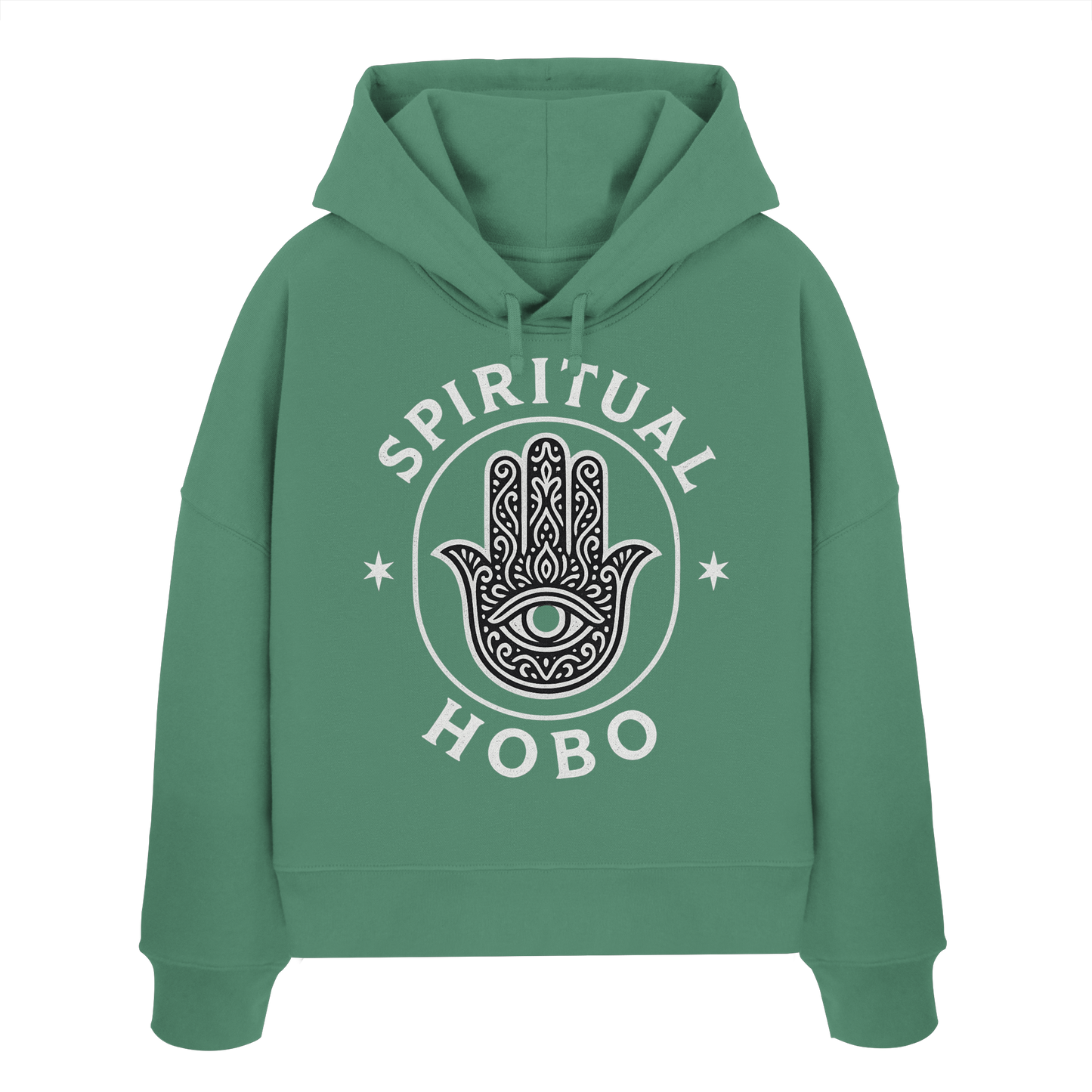 Spiritual Hobo Hamsa - Womens Organic Boxcut Hoodie