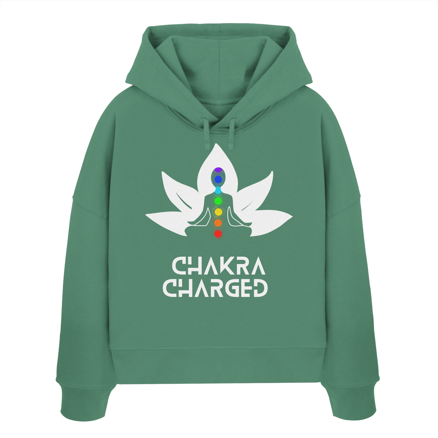 Chakra Charged Lotus - Womens Organic Boxcut Hoodie