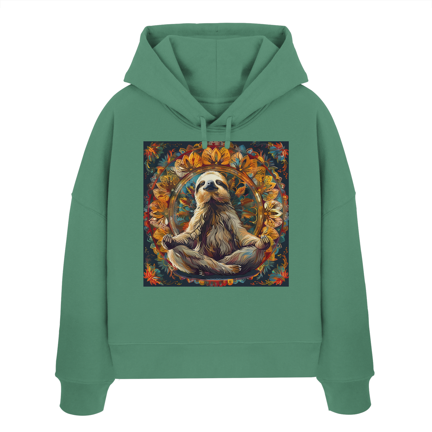 Meditierendes Faultier - Womens Organic Boxcut Hoodie