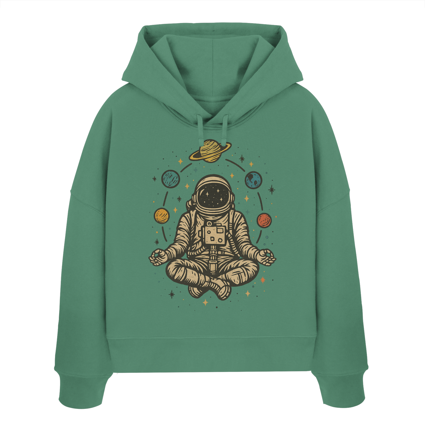 Meditierender Astronaut Zen - Womens Organic Boxcut Hoodie