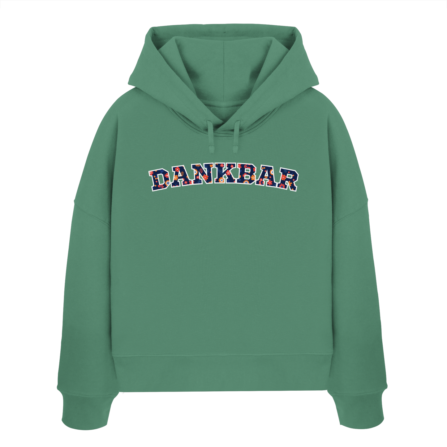DANKBAR Floral Pattern - Womens Organic Boxcut Hoodie