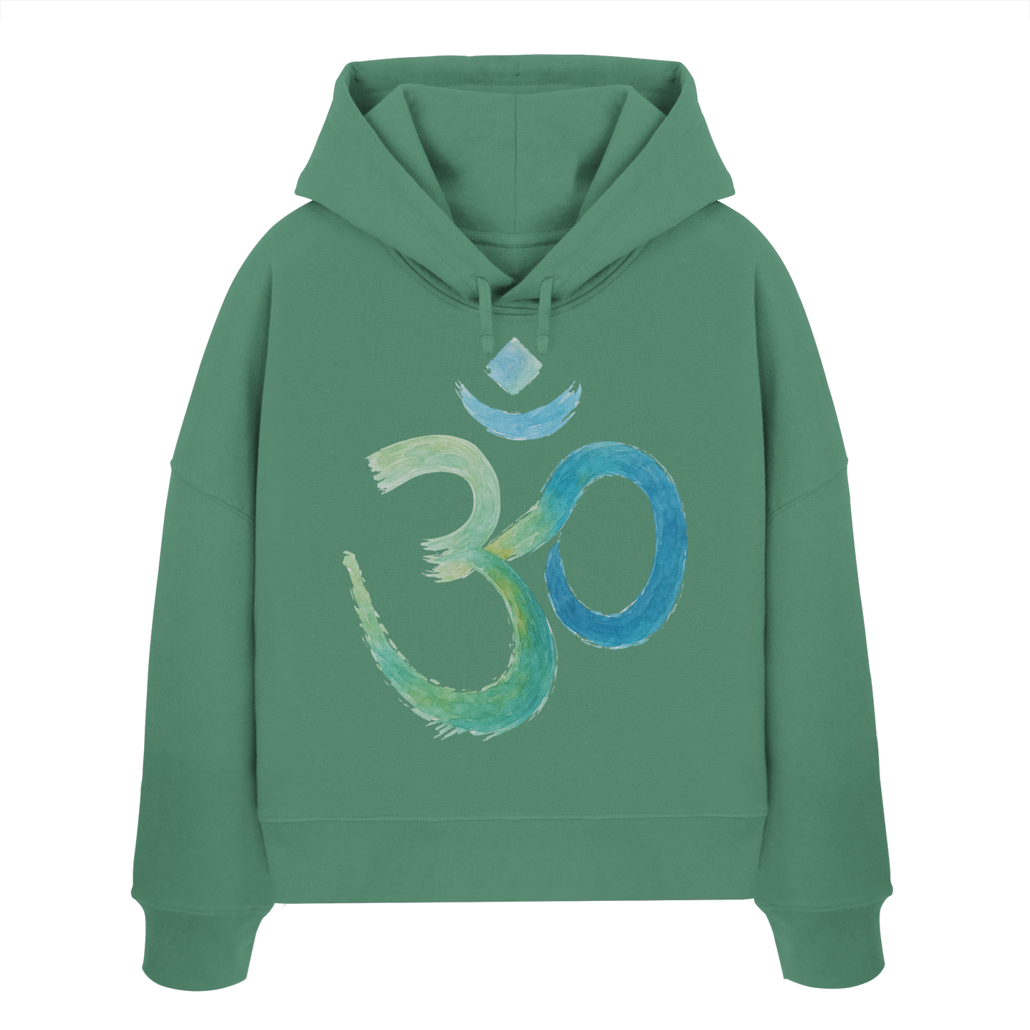 OM Aquarell  - Womens Organic Boxcut Hoodie