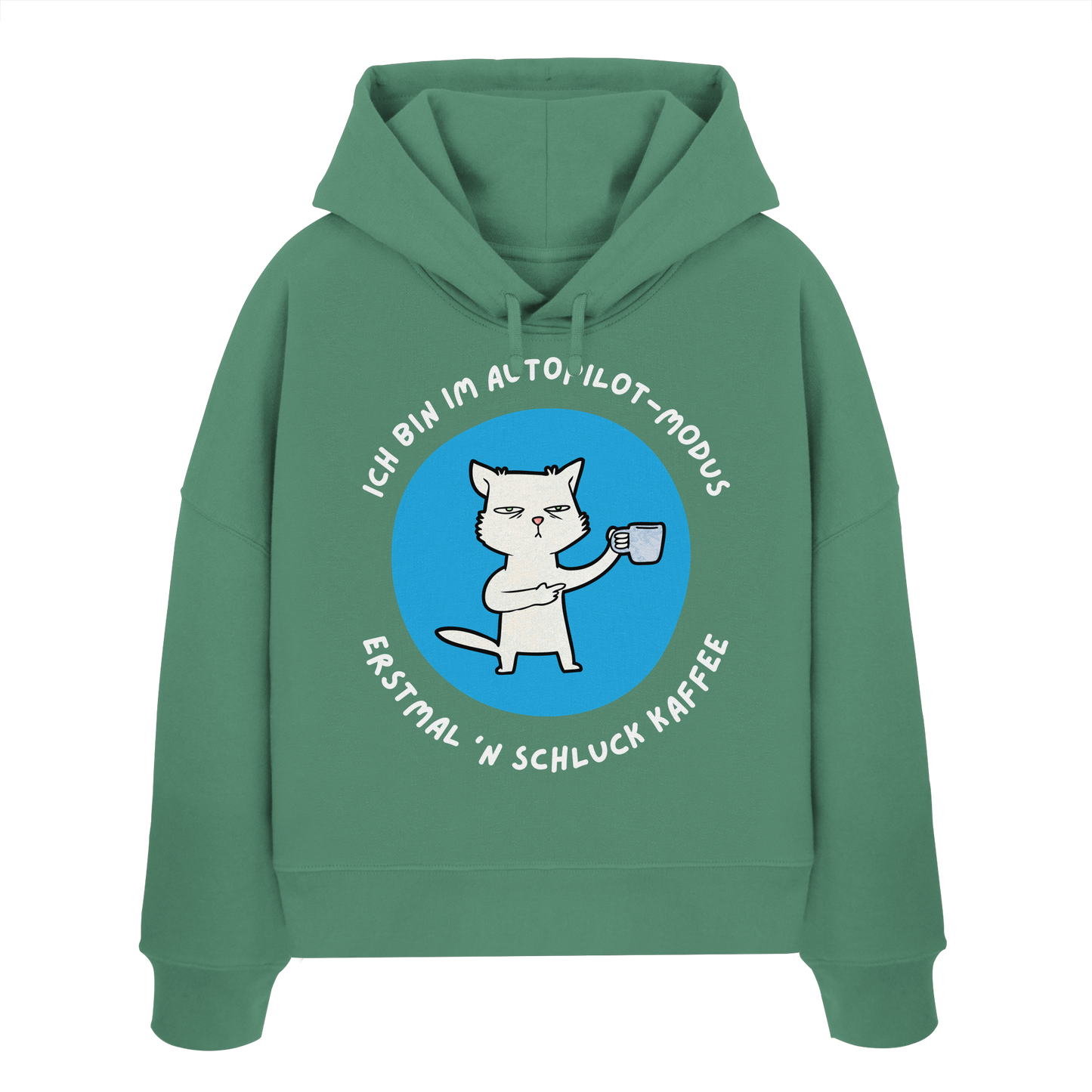 Kaffee Katze - Womens Organic Boxcut Hoodie