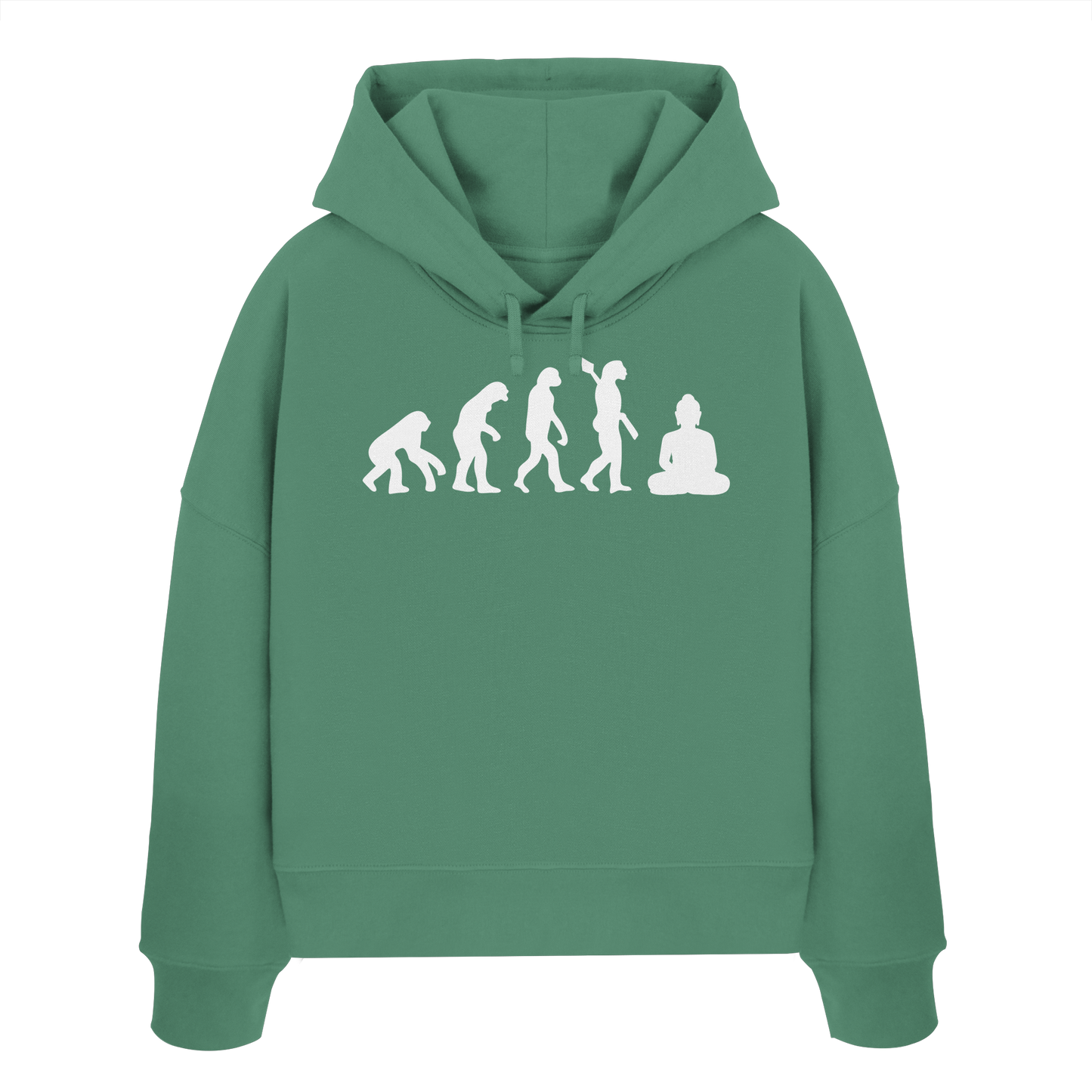 Evolution Buddha - Womens Organic Boxcut Hoodie