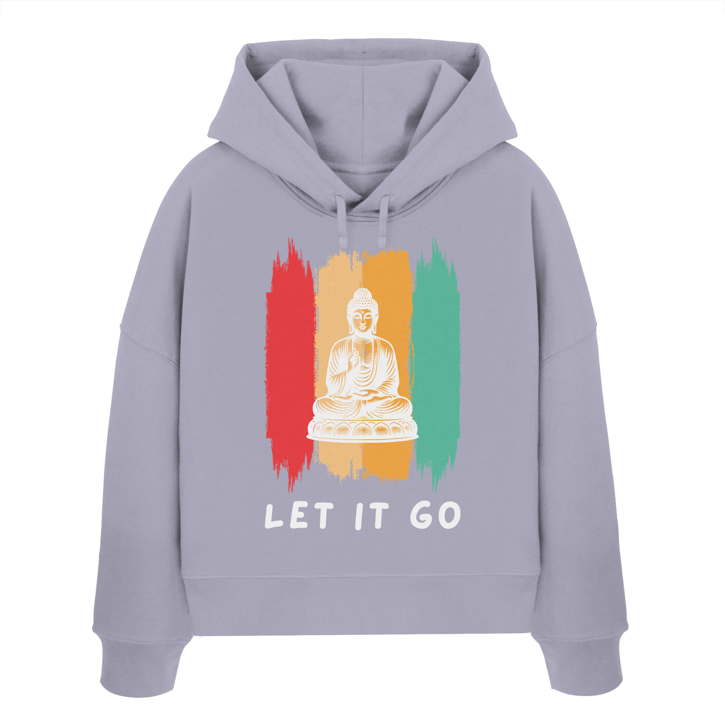 Let it Go Buddha - Womens Organic Boxcut Hoodie