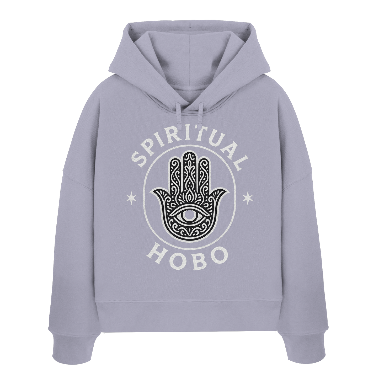 Spiritual Hobo Hamsa - Womens Organic Boxcut Hoodie