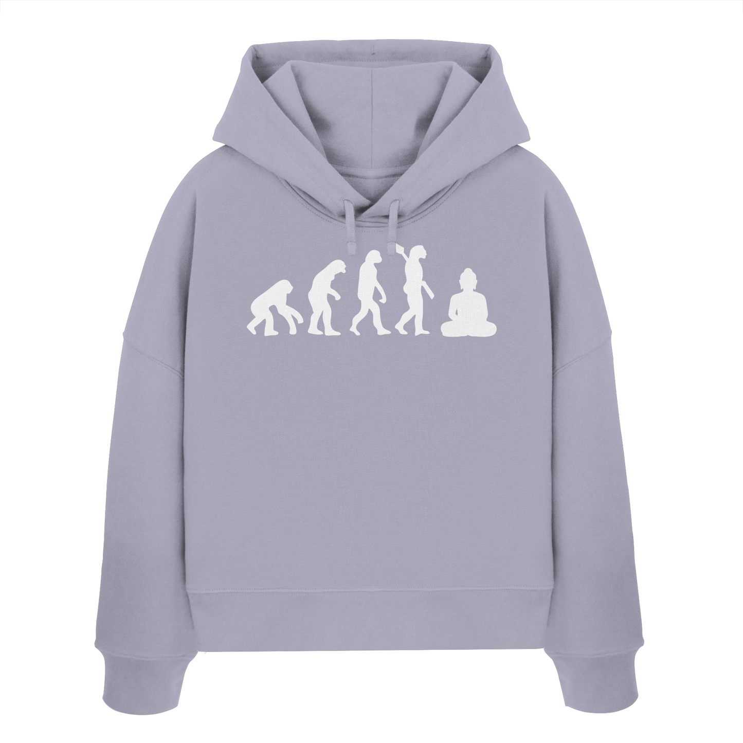 Evolution Buddha - Womens Organic Boxcut Hoodie