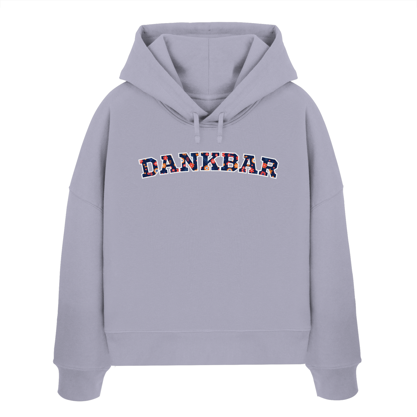 DANKBAR Floral Pattern - Womens Organic Boxcut Hoodie