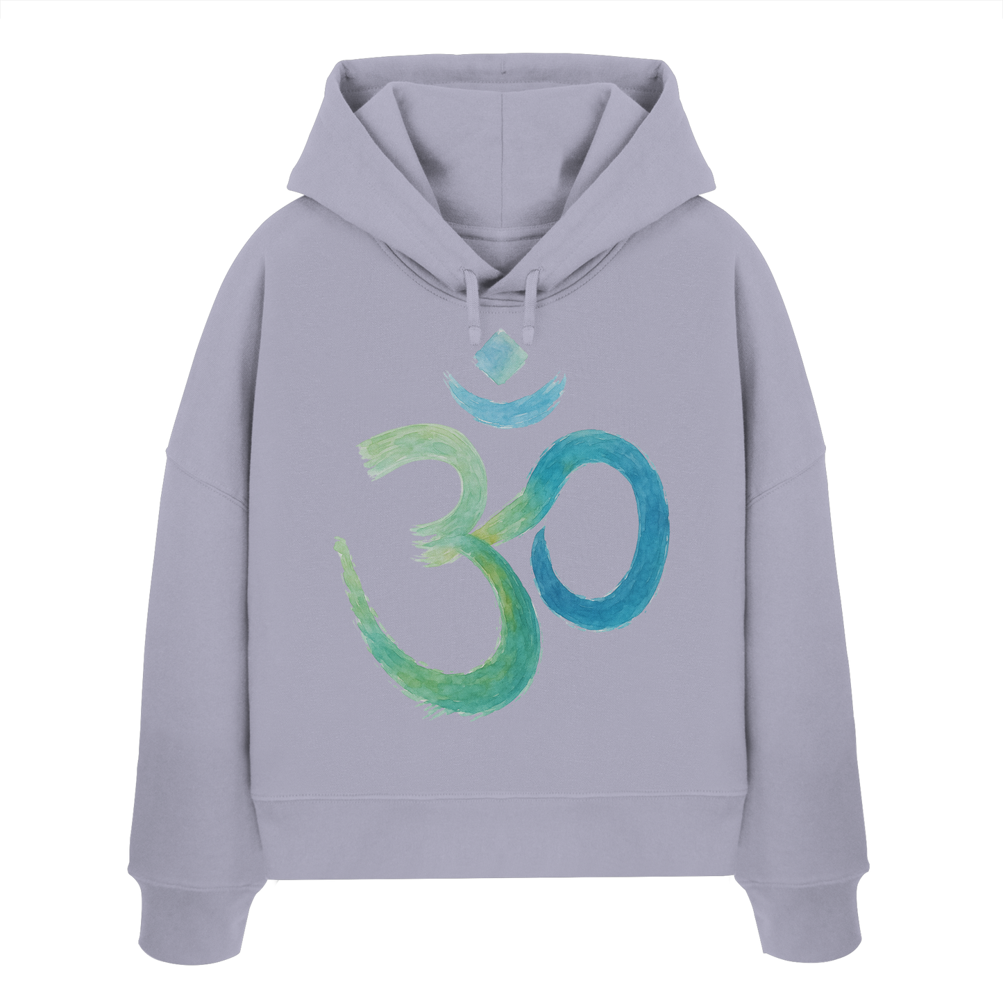 OM Aquarell  - Womens Organic Boxcut Hoodie