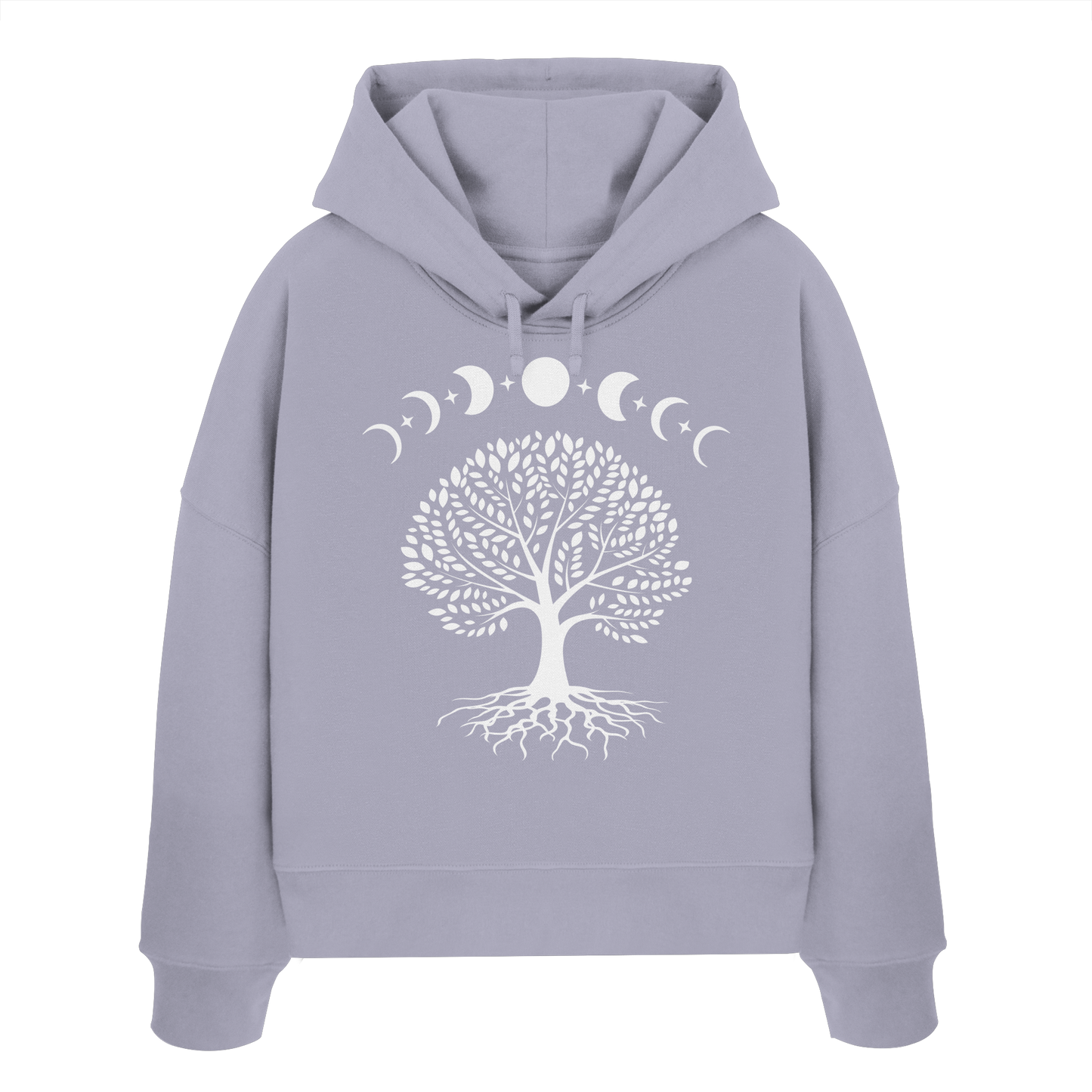 Mondphasen Lebensbaum - Womens Organic Boxcut Hoodie