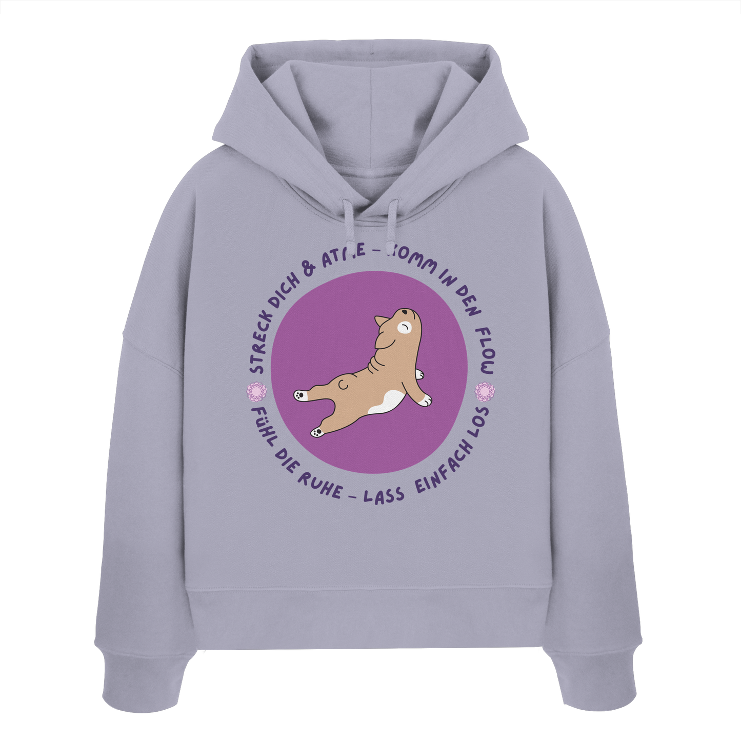 Yoga Frenchie  - Womens Organic Boxcut Hoodie