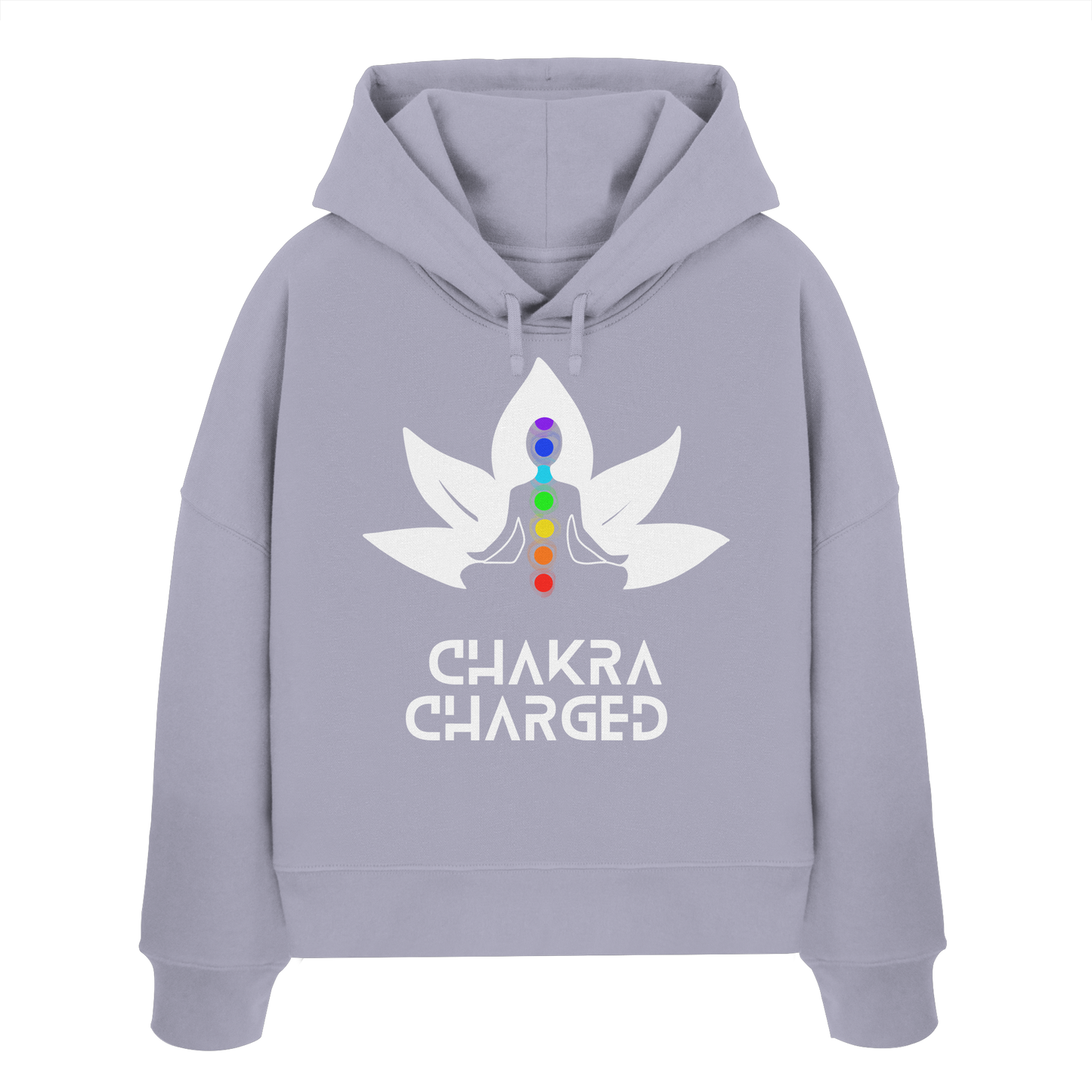 Chakra Charged Lotus - Womens Organic Boxcut Hoodie