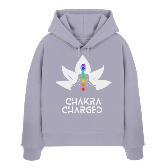 Chakra Charged Lotus - Womens Organic Boxcut Hoodie