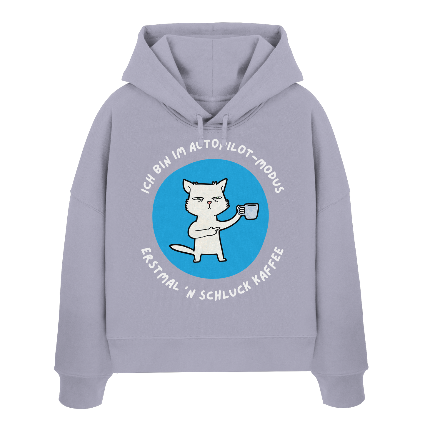 Kaffee Katze - Womens Organic Boxcut Hoodie