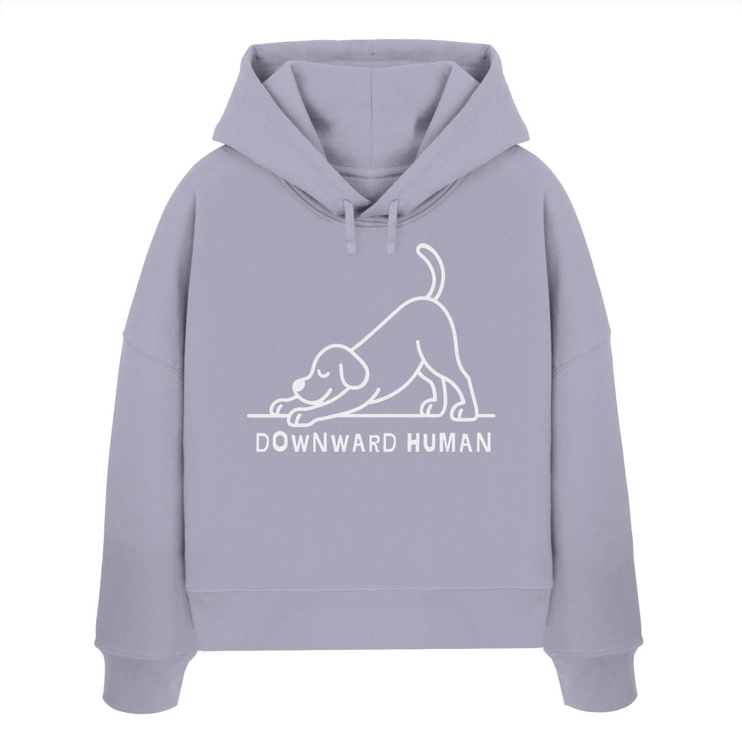Downward Human Yoga Dog - Womens Organic Boxcut Hoodie