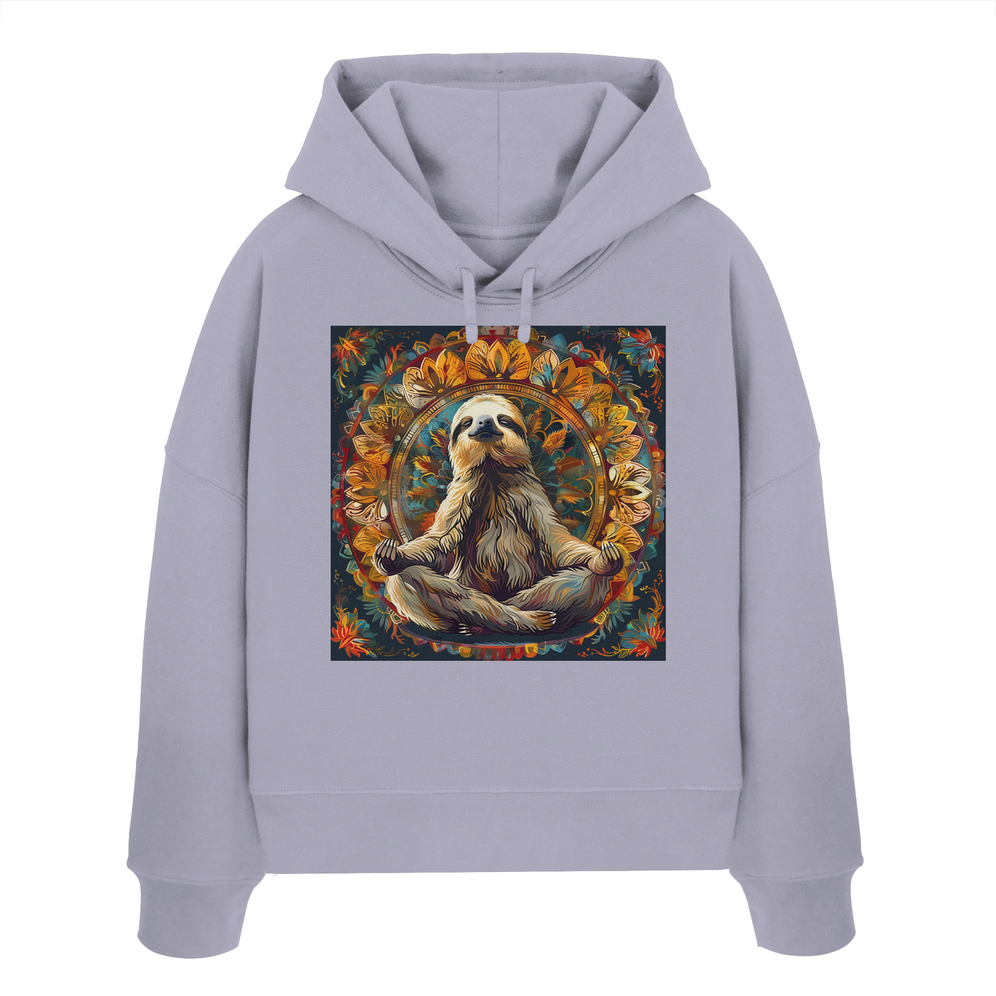 Meditierendes Faultier - Womens Organic Boxcut Hoodie