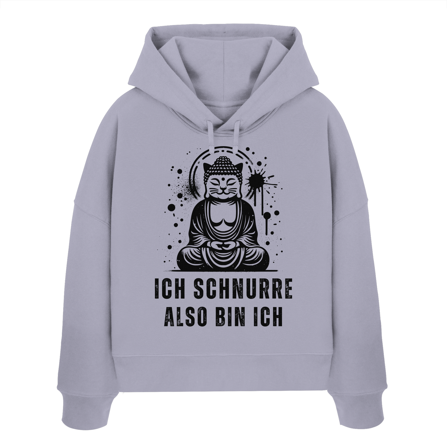 Ich schnurre also bin ich - Womens Organic Boxcut Hoodie