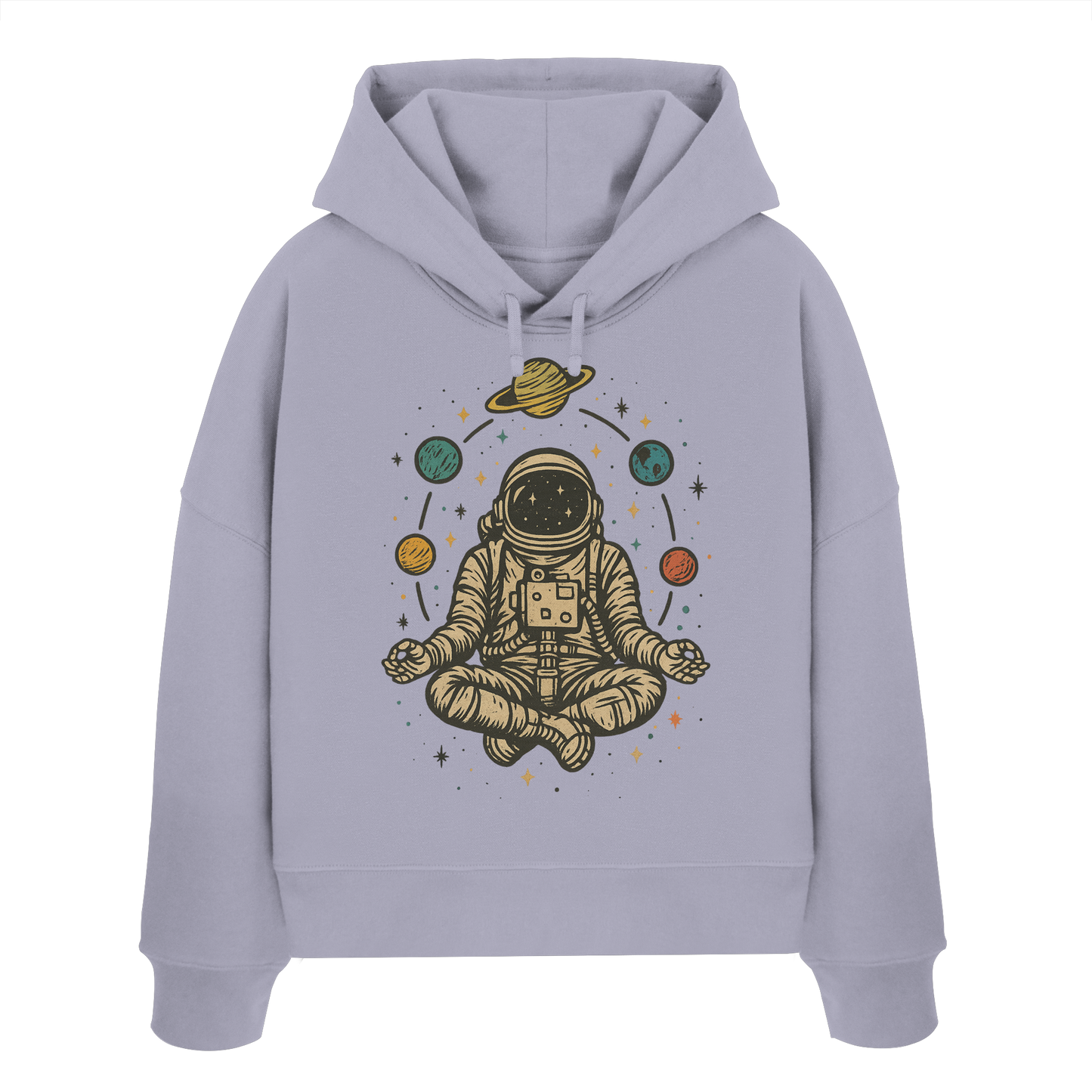 Meditierender Astronaut Zen - Womens Organic Boxcut Hoodie