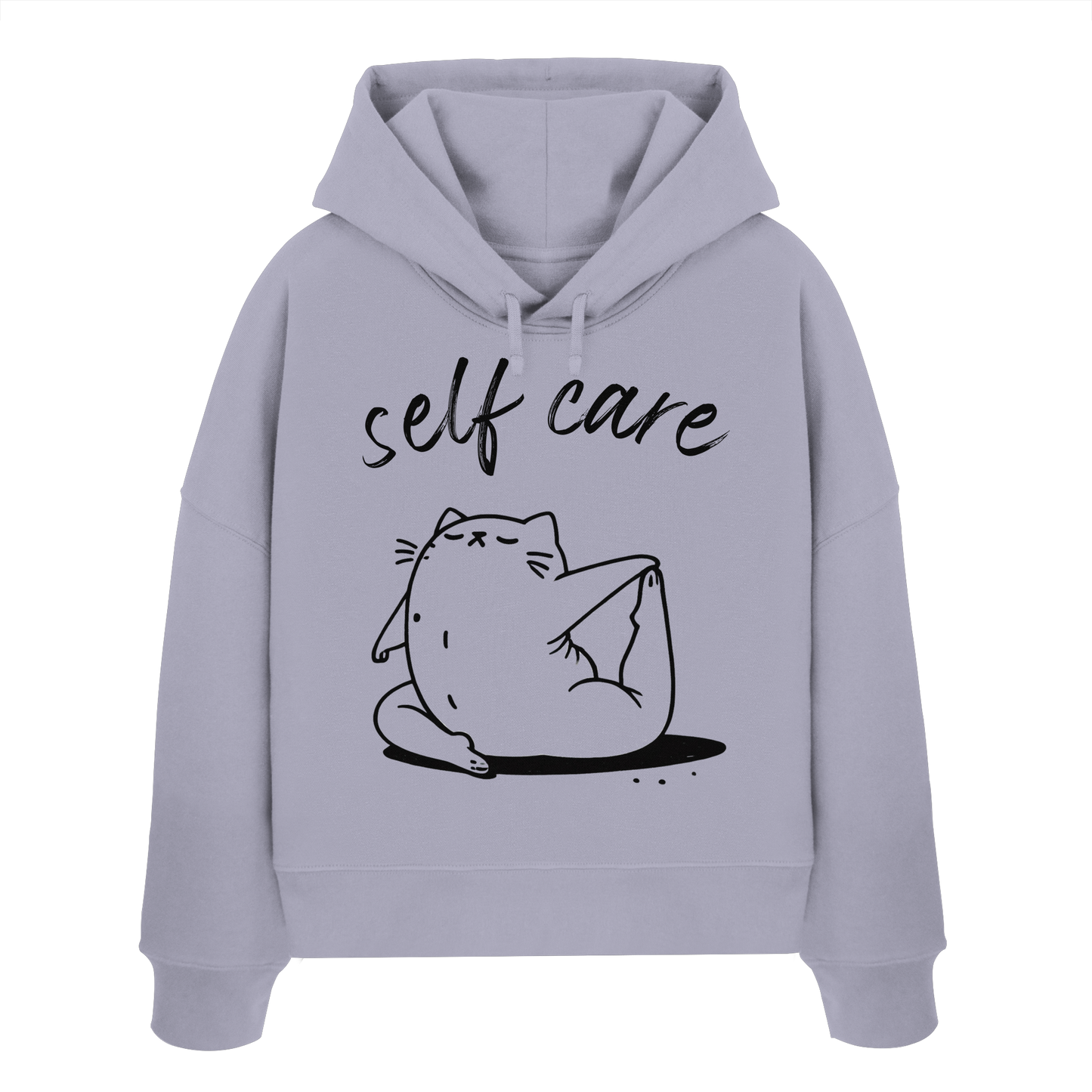 Selfcare Yoga Katze - Womens Organic Boxcut Hoodie