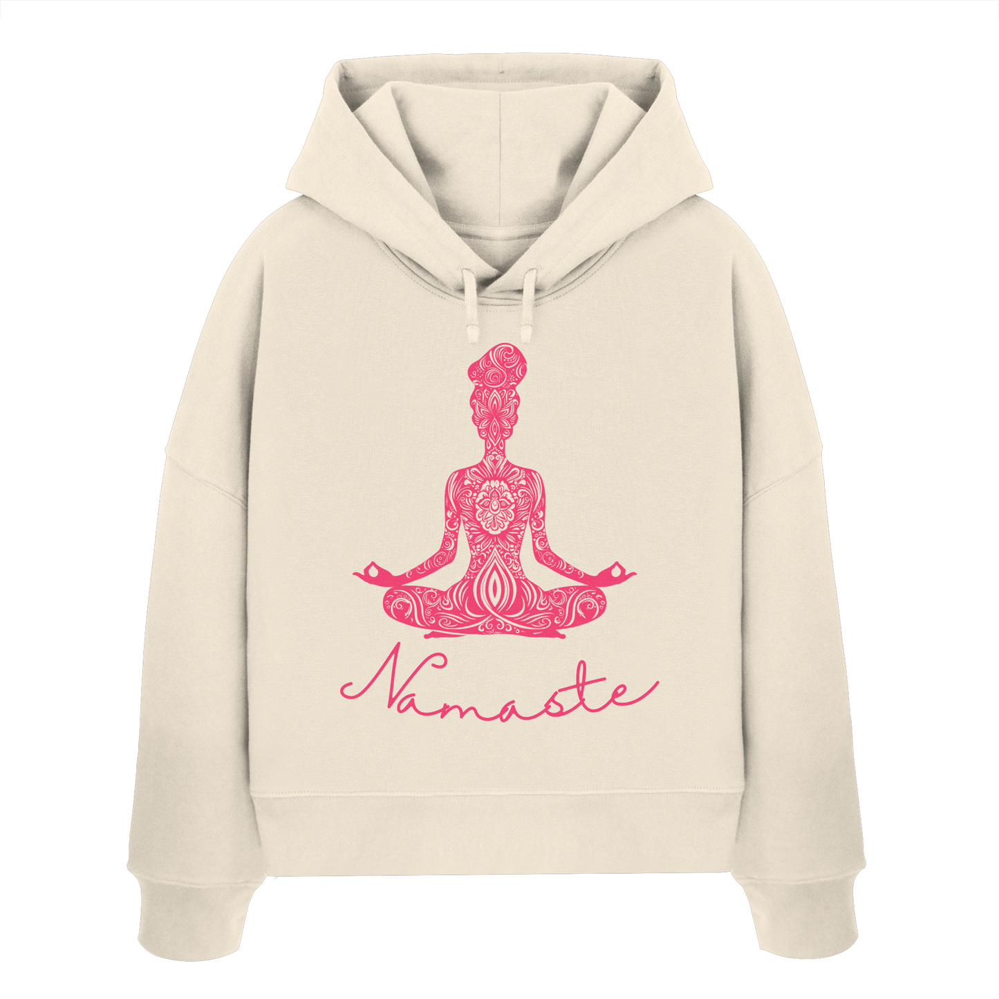 Frau Meditiert Namaste - Womens Organic Boxcut Hoodie