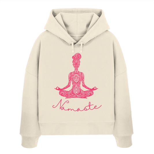 Frau Meditiert Namaste - Womens Organic Boxcut Hoodie