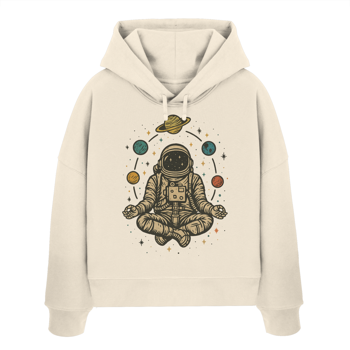 Meditierender Astronaut Zen - Womens Organic Boxcut Hoodie