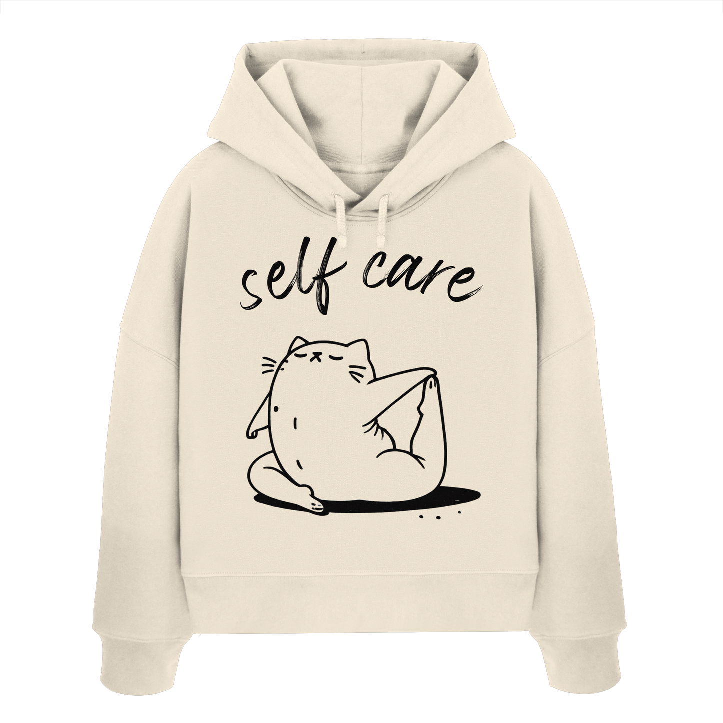 Selfcare Yoga Katze - Womens Organic Boxcut Hoodie