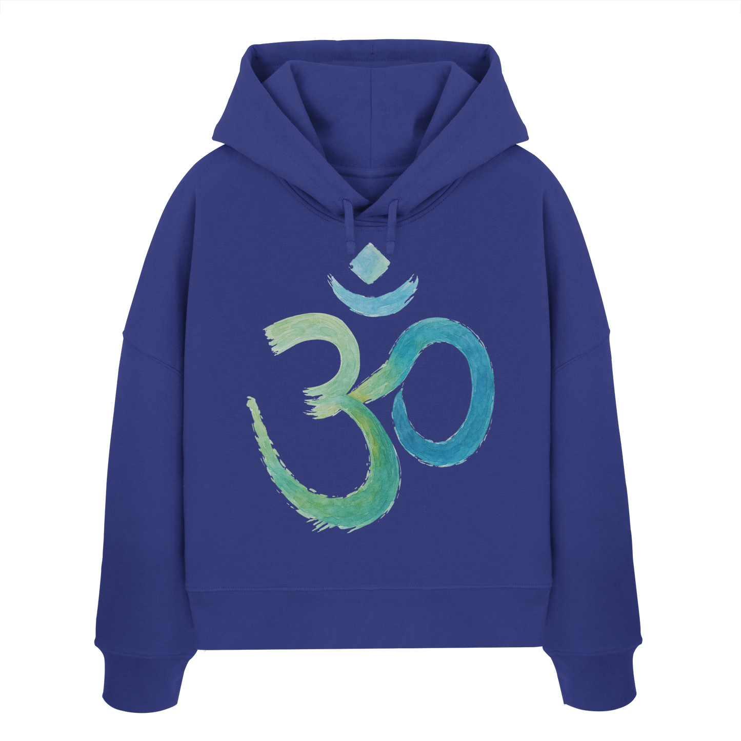 OM Aquarell  - Womens Organic Boxcut Hoodie
