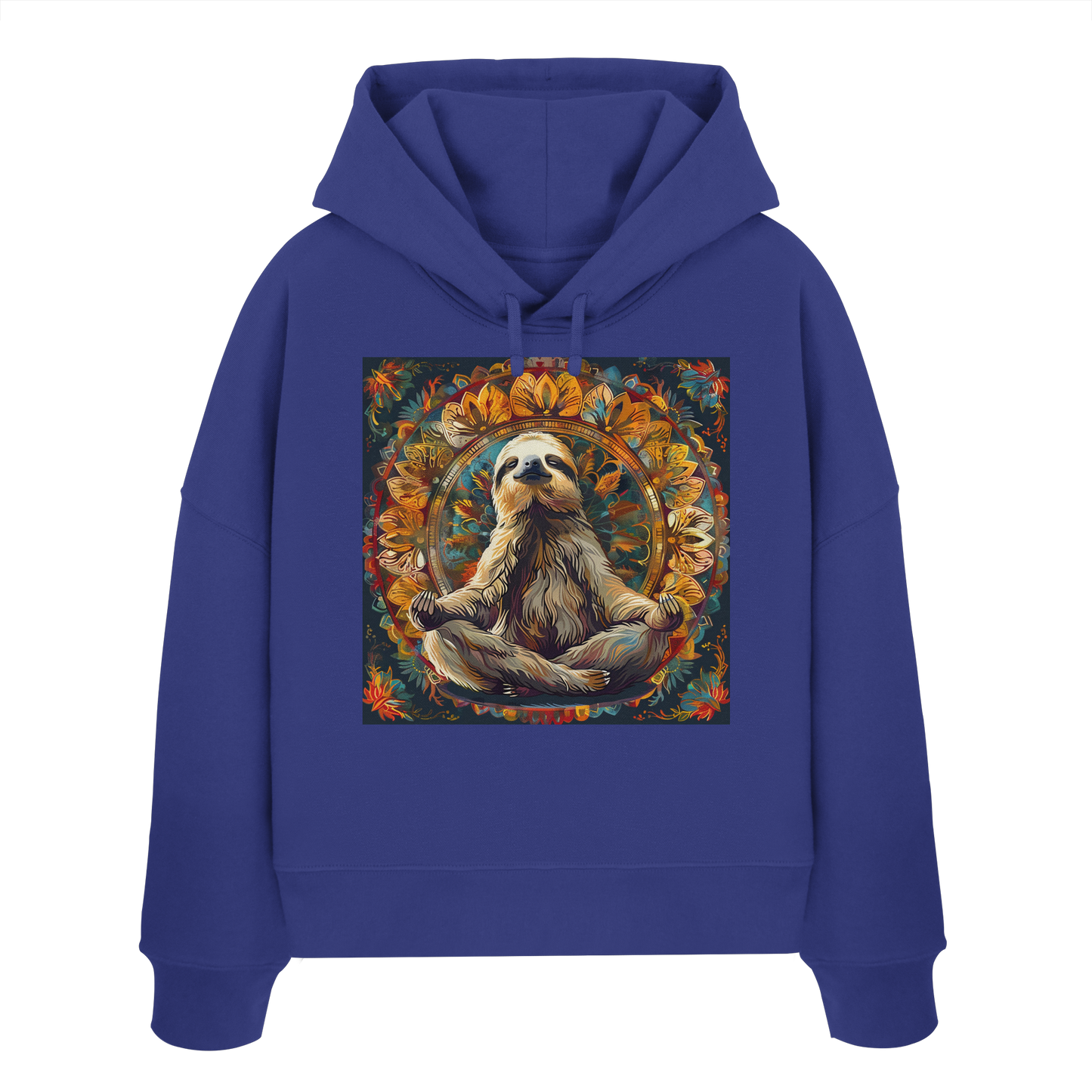 Meditierendes Faultier - Womens Organic Boxcut Hoodie