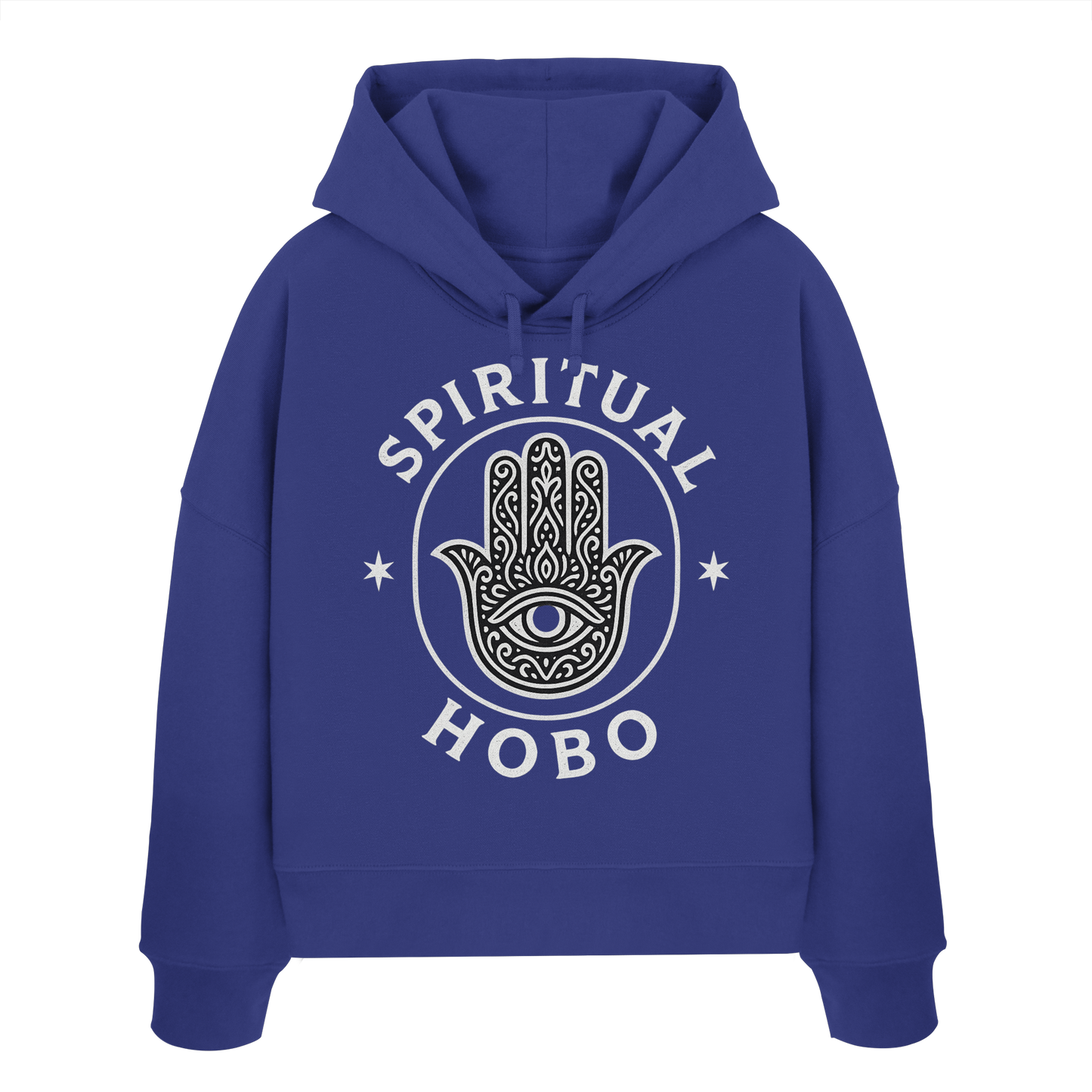 Spiritual Hobo Hamsa - Womens Organic Boxcut Hoodie