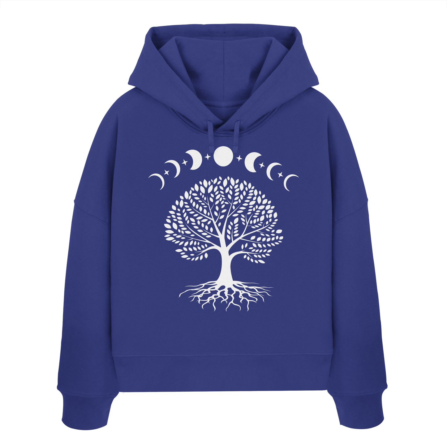 Mondphasen Lebensbaum - Womens Organic Boxcut Hoodie