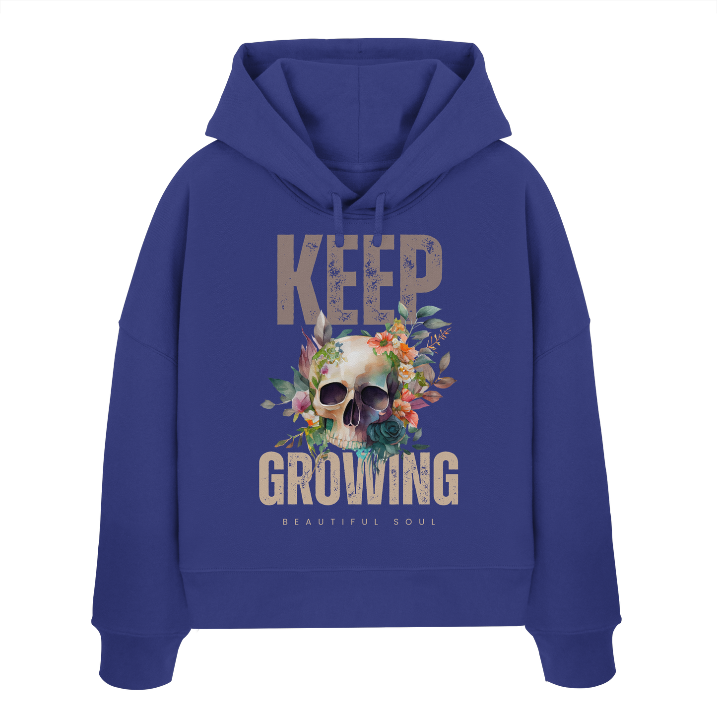Keep Growing Beautiful Soul - Womens Organic Boxcut Hoodie