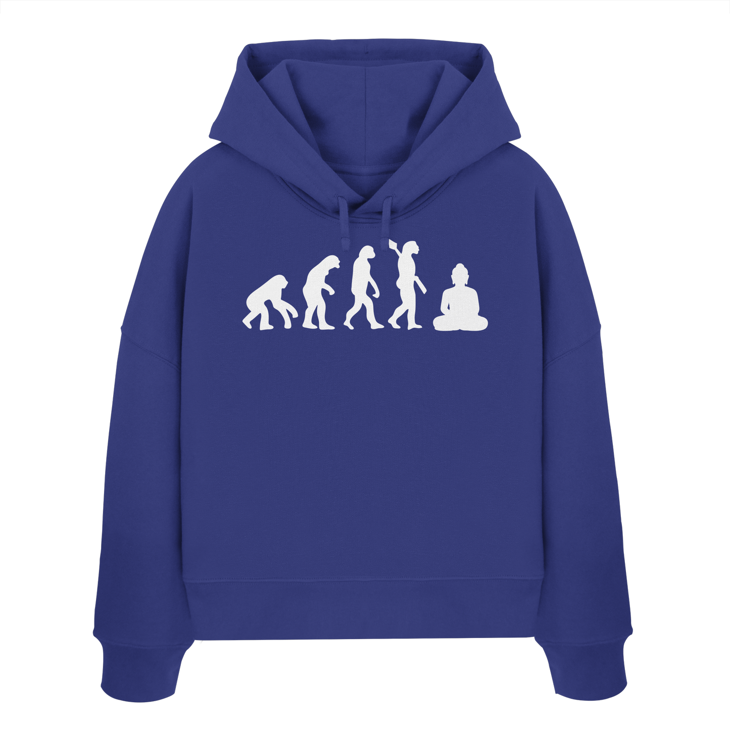 Evolution Buddha - Womens Organic Boxcut Hoodie