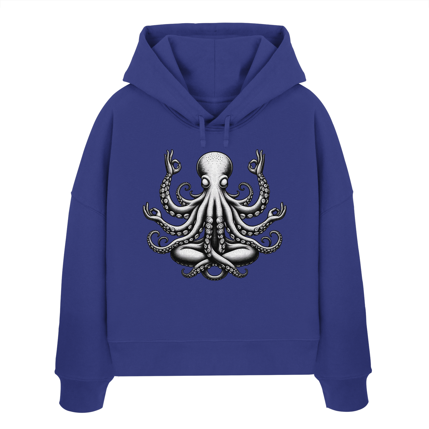 Oktopus in Meditation - Womens Organic Boxcut Hoodie