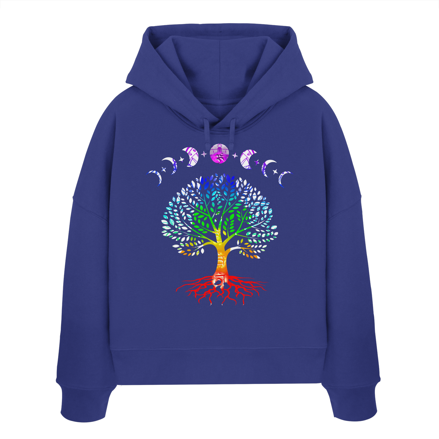 Lebensbaum + Mondphasen - Womens Organic Boxcut Hoodie