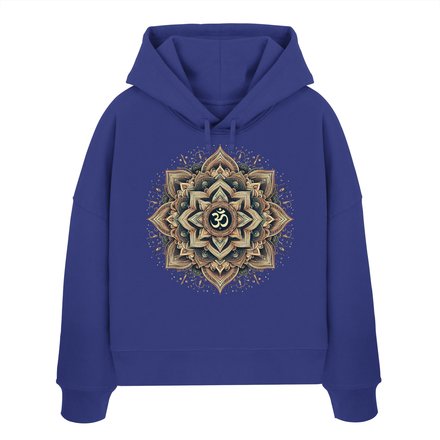 Boho Mandala mit Om - Womens Organic Boxcut Hoodie