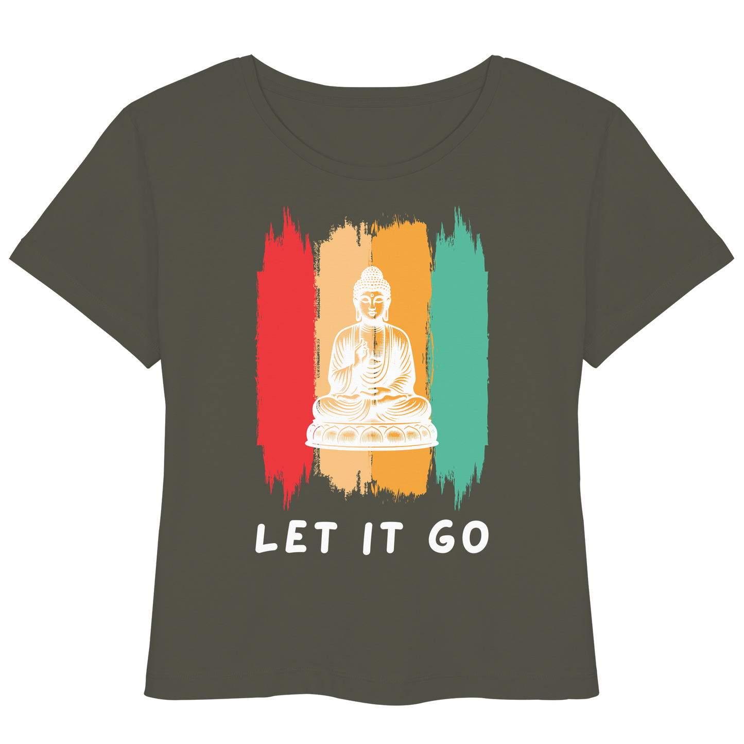 Let it Go Buddha - Womens Organic Lightweight T-Shirt